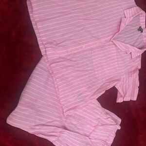 Pink Striped Women's Pajama Set